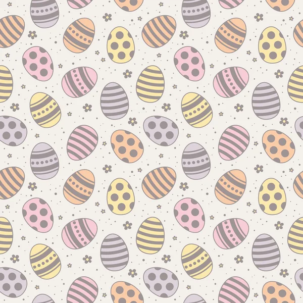 Modèle de Pâques sans couture avec des œufs de Pâques — Image vectorielle
