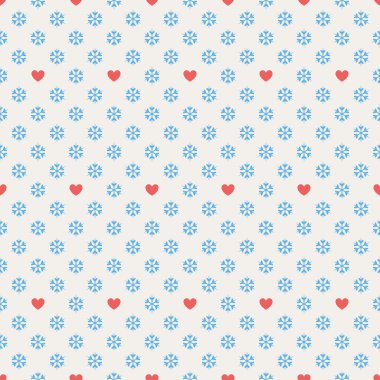 kar taneleri ve kalpleri ile Seamless Modeli