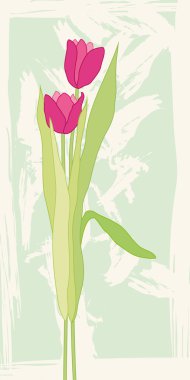 Lale ile tebrik kartı