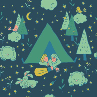 Scene from the night life of the forest