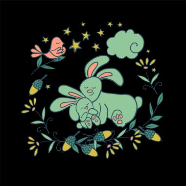 Scene from the night life of the forest