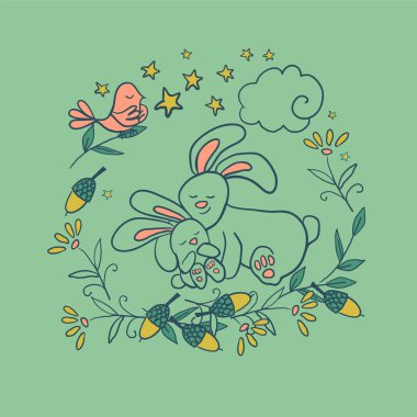 Scene from the night life of the forest