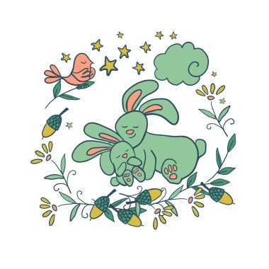 Scene from the night life of the forest