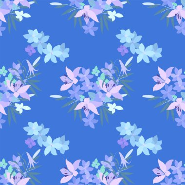 Lily ve arabis çiçekli tebrik kartı