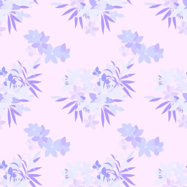 Lily ve arabis çiçekli tebrik kartı