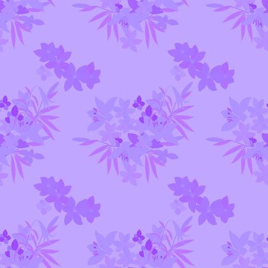 Lily ve arabis çiçekli tebrik kartı