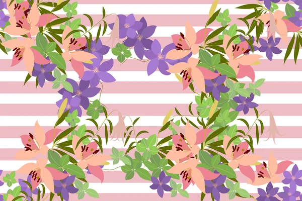 Lily ve arabis çiçekli tebrik kartı