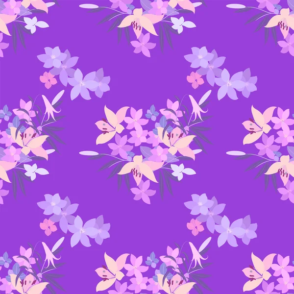 Lily ve arabis çiçekli tebrik kartı