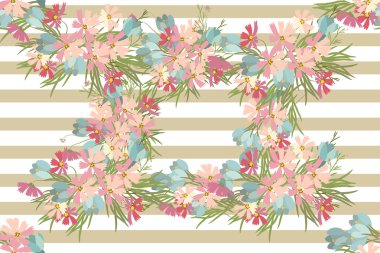 Çiçek Çiğdem ve cosmos arka plan