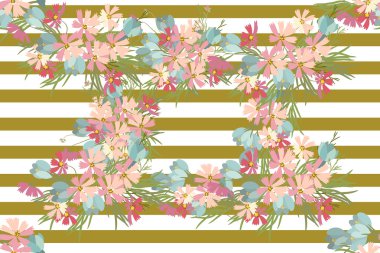 Çiçek Çiğdem ve cosmos arka plan