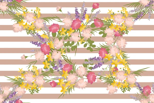 Lavande florale et oeillet fond — Image vectorielle