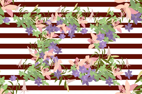Květinové lily Huseník pozadí — Stockový vektor