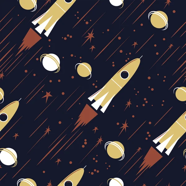 Space seamless pattern — Stock Vector