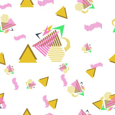 Retro Memphis tarzı desen