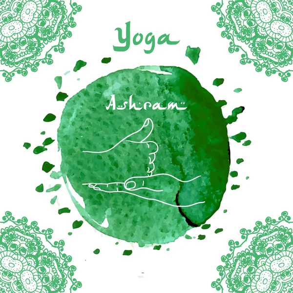 Γιόγκα shiva linga mudra χέρια — Διανυσματικό Αρχείο
