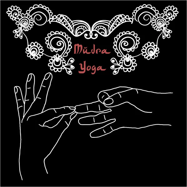 Yoga dharmachakra mains mudra — Image vectorielle