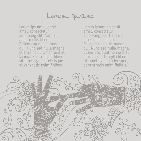 Yoga dharmachakra mudra handen — Stockvector