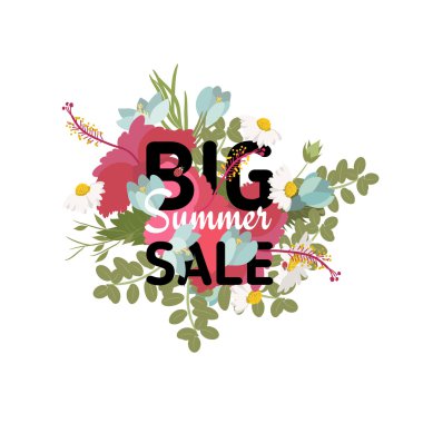 büyük satış Banner çiçekli 