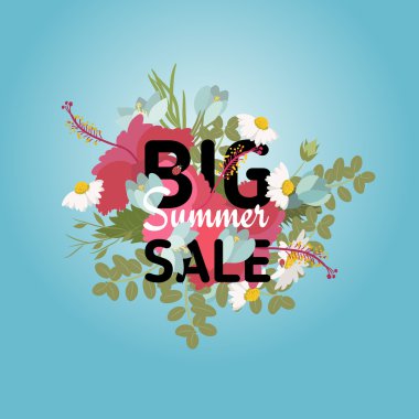 büyük satış Banner çiçekli 