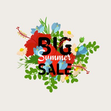 büyük satış Banner çiçekli 