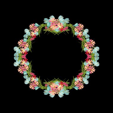 Çiçekli tebrik kartı.