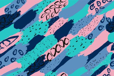 Retro vintage 80 Memphis tarzı moda illüstrasyon. 