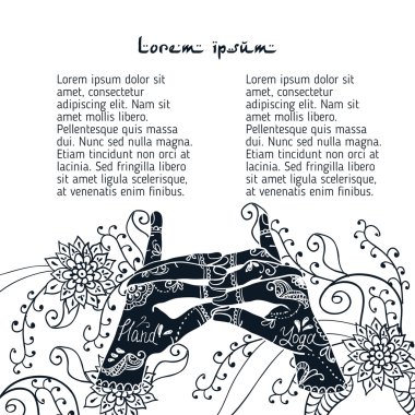  Öğe yoga merdiven cennet Tapınağı mudra eller