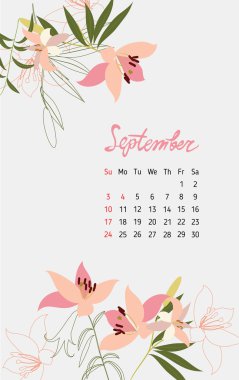 Vintage çiçek takvimi 2017