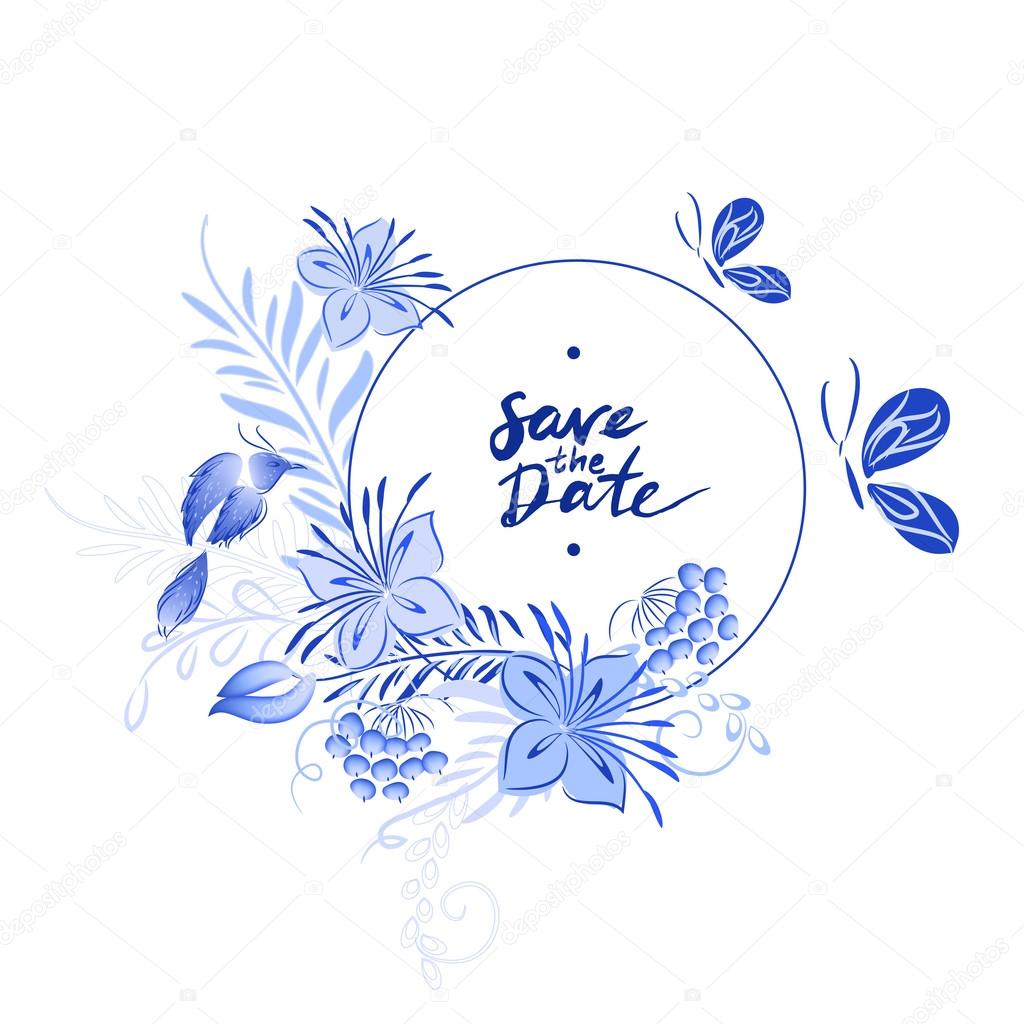 Set Of Blue Watercolor Flowers Vector Image By C Rasveta Vector Stock Set Of Blue Watercolor Flowers Vector Image By C Rasveta Vector Stock