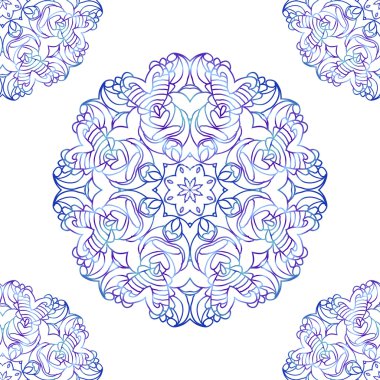 İllüstrasyon renkli dairesel desenleri ile