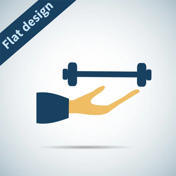 Dumbbell icon — Stock Vector