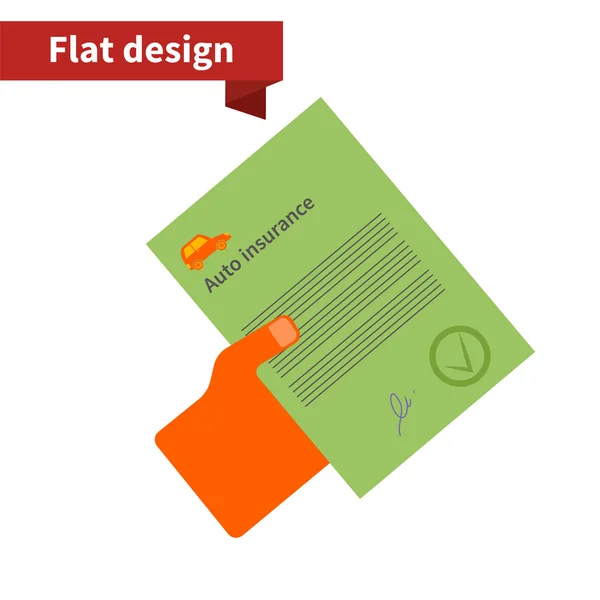 Auto verzekering pictogram — Stockvector