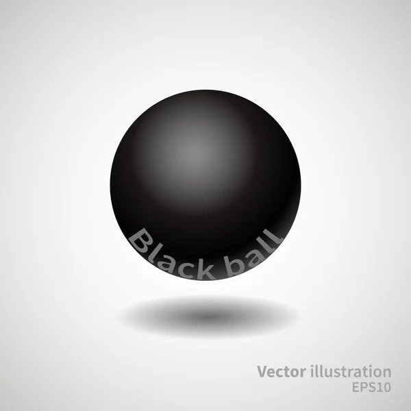 Black sphere design background — ストックベクタ