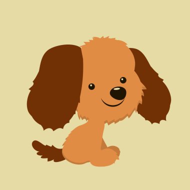 Dostça bir gülümsemeyle köpek yavrusu