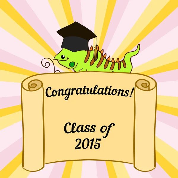 Szczęśliwy absolwent w celebracja graduacyjnej — Wektor stockowy
