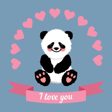 Aşk hayvan panda Bildirgesi tarafından çizilen illüstrasyon