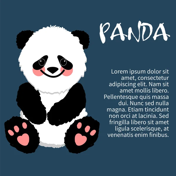 Illustration of an isolated character  panda — Stock Vector