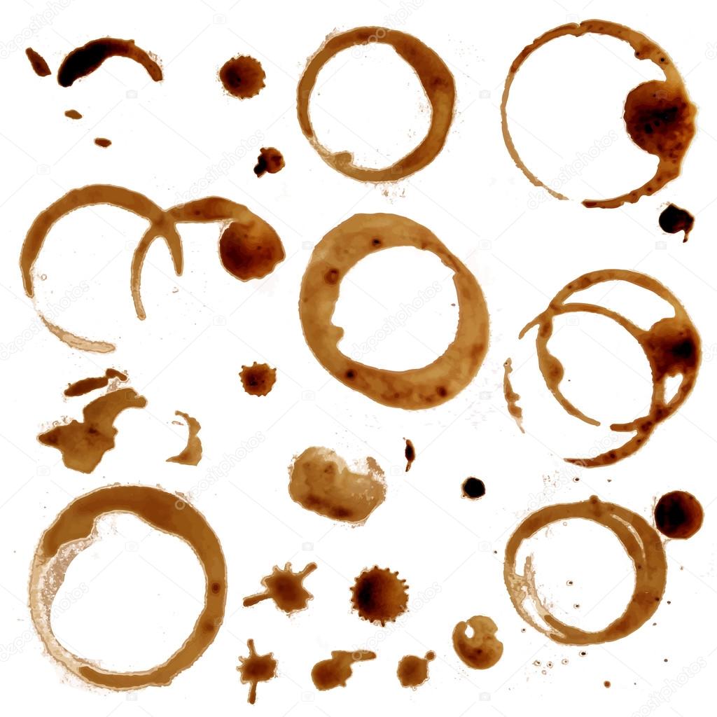 Spots and splashes of coffee