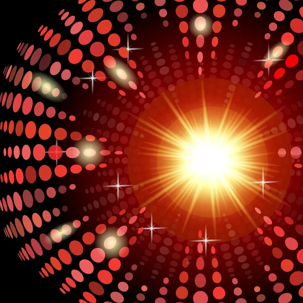 Fond disco avec lumières — Image vectorielle
