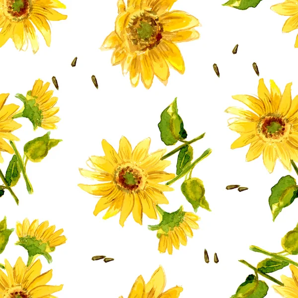 Zusammensetzung aus gelben Sonnenblumen — Stockvektor