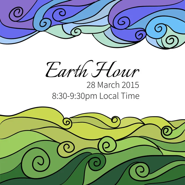 Earth Hour coroczna impreza — Wektor stockowy