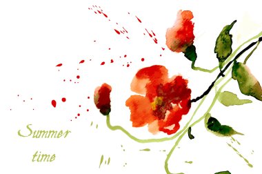 Haşhaş sıçraması ile kırmızı