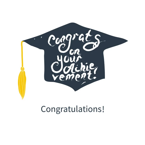 Ευχετήρια κάρτα με συγχαρητήρια απόφοιτος — Διανυσματικό Αρχείο