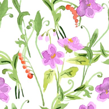 Vahşi çiçekler pürüzsüz desen