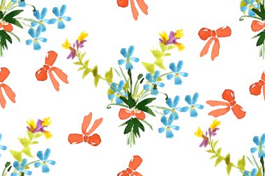 Vahşi çiçekler pürüzsüz desen