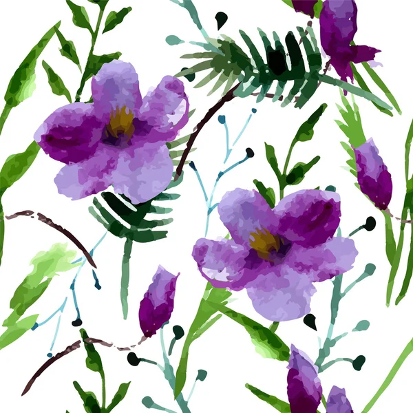 Acuarela Ilustración de Magnolia Flores — Archivo Imágenes Vectoriales