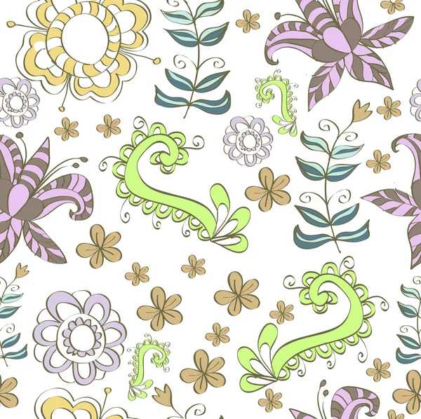 Diseño floral en colores tiernos — Vector de stock