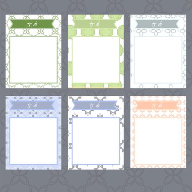 Kartvizit geometrik çiçek desenli.