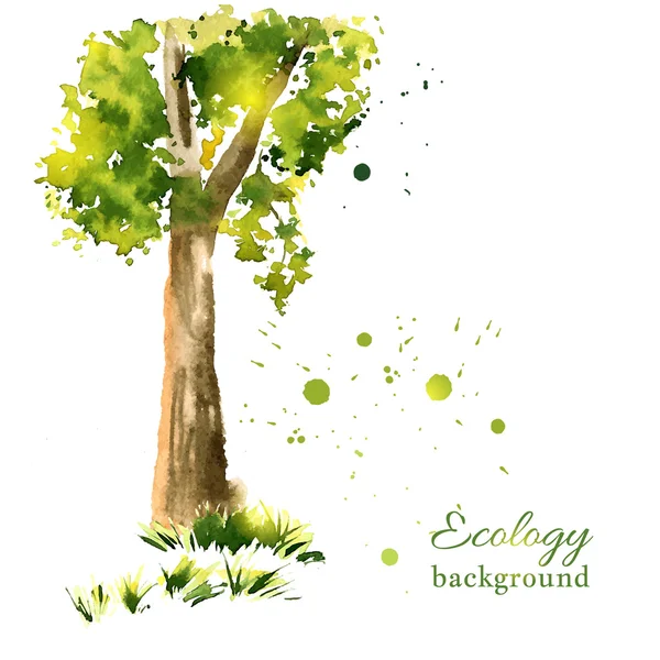 Stylized summer tree — Stock Vector