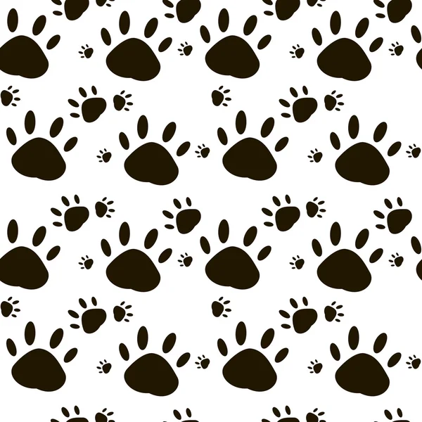 Black cat paws — Stock Vector